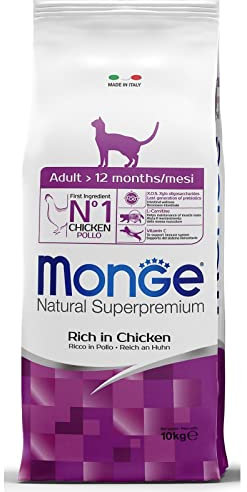 Monge Natural Superpremium Monoprotein Adult Salmon, Trockenfutter für Erwachsene Katzen (Futter aus Lachs, Omega-3-Fettsäure für Fellglanz, hochwertige Rezeptur, ohne Zusatz von Farbstoffen, 10 kg)