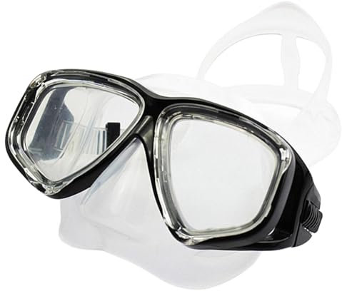 WOWDECOR Tauchmaske für Erwachsene und Kinder mit Kurzsichtigkeit Kurzsichtig, Schnorchelmaske Taucherbrille Dioptrin Dioptrien Korrektur, Schwarz (-2,5)