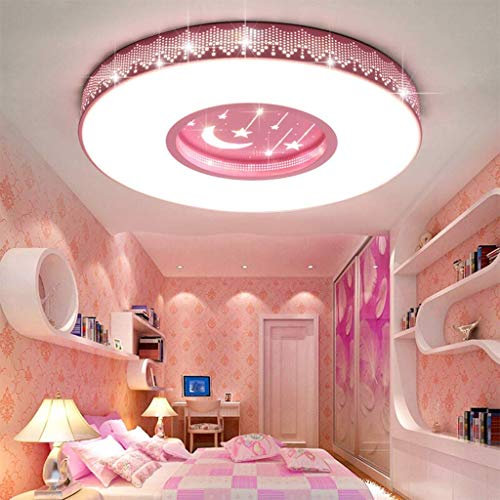 Ultra-dünne Decke lampe Kinderzimmer Deckenleuchte Schlafzimmer Lampe LED kreative Kindergarten Mädchen Prinzessin Raum Schlafzimmer Leuchten Restaurant Study Lampen,ThreeColorLight,40cm