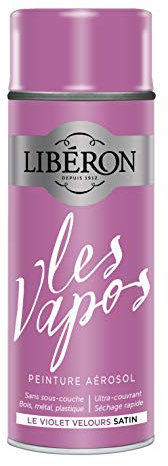 Libéron Peinture aérosol Les vapos, Le Violet Velours satin, 400ML