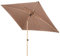 Doppler Sonnenschirm 'Act Wood Push Up', 250 x 200 cm Greige