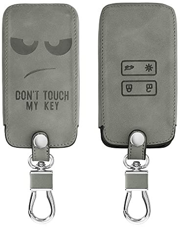 kwmobile Custodia Compatibile con Renault con 4 tasti Smart Key (solo Keyless Go) - Cover Chiavi Auto Protezione Copri Telecomando - Copertina Copri Chiave Don't touch my Key