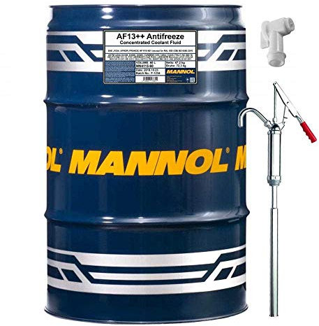 60L MANNOL AF13++ Antifreeze (High-performance) Kühlerfrostschutz Hahn&Handpumpe SAE J1034 AFNOR (FRANCE) NF R15-601 (except for RA) BSI (GB) BS 6580:2010