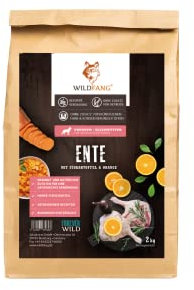 Wildfang® Hundefutter - Trocken - Getreidefreies Hundefutter - Premium Trockenfutter (2 kg, Ente mit Süßkartoffel)