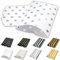 Frau WUNDERVoll® 6 Kissenschachteln matt weiß, silber Sterne metallic 24x14cm (flach), 250g Papier/Kissenverpackungen, Pillow box, Faltverpackung, Geschenkverpackung, Gastgeschenk, Adventskalender