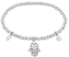 Lotus Style Armband Hand der Fatima für Damen aus Edelstahl in der Farbe Silber, Durchmesser 17 cm, LS2170-2/3