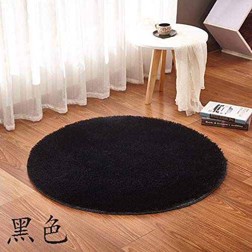 QPXZ Teppich, gewebt, für Wohnzimmer, Schlafzimmer, Computer, Stuhl, Yogamatte, Seide, Wolle, rund, leicht zu waschen