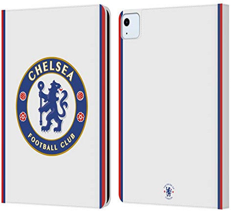 Head Case Designs Licenciado Oficialmente Chelsea Football Club Lejos Kit 2019/20 Carcasa de Cuero Tipo Libro Compatible con Apple iPad Air 2020/2022