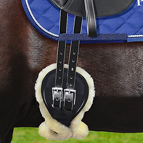 Passier Lammfell Bezug passend zum Sattelgurt Passierblu Wave, Sattelgurt Länge:75cm