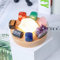 DOUPE Heilende Kristalldekoration. 1 Satz natürlicher kristall Sieben Farbe Chakra Therapie steinamethyst Cluster Lampe Halter Home mietung Dekoration (Color