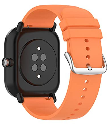 Compatibile con Amazfit GTS3 GTS2 BIP S MINI lite smartwatch cinturino di ricambio con Amazfit GTR 42 mm/GTS/BIP U (20 mm, arancione), 20MM