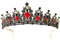 Sikypaota Hochzeit Tiara Braut Tiara Stirnband Kristall Strass Tiara Krone mit Kamm für Brauthochzeit Festzug Prinzessin Silberkrone (7-BR)