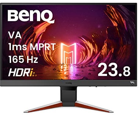 BenQ MOBIUZ EX240N ゲーミングモニター 23.8インチ フルHD/VA/1ms/165Hz/HDRi/treVoloスピーカー/FreeSync Premium/Black Equalizer/輝度自動調整機能(B.I.+) 搭載/ブルーライト軽減/フリッカーフリー