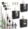 Bomtop 3 Set Meccanismo di Movimento Orologio da Parete Silenzioso e 3 PCS Ganci PRO Muro per Orologio al Quarzo DIY Riparazione di Parti di Ricambio Meccanismo Lungo e Corto Albero (13; 16; 22mm)