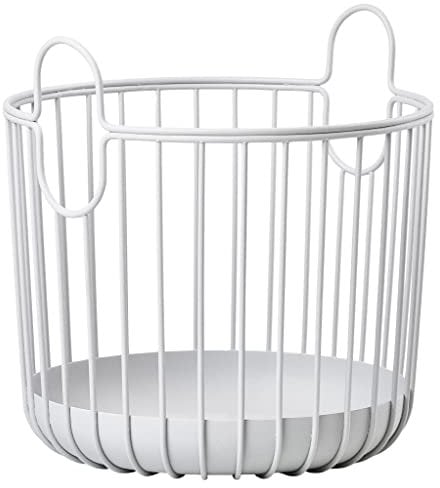 Zone Denmark Inu Korb zur Aufbewahrung, Kleiner Aufbewahrungskorb für Küche, Bad, Kinderzimmer, Home-Office, aus Metall, Durchm. 20 cm, Höhe 20 cm, Soft Grey (Grau)