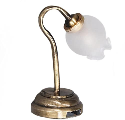 Puppenstuben-Tischlampe Modell, Sanfte Beleuchtung Puppenstuben-Miniatur-Tischlampe Im Maßstab 1:12 für Puppenschlafzimmer