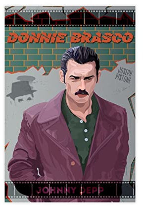 HDTS Filmposter Donnie Brasco, Leinwand, Poster, Schlafzimmer, Dekoration, Sport, Landschaft, Büro, Raumdekoration, Geschenkrahmen: 30 x 45 cm