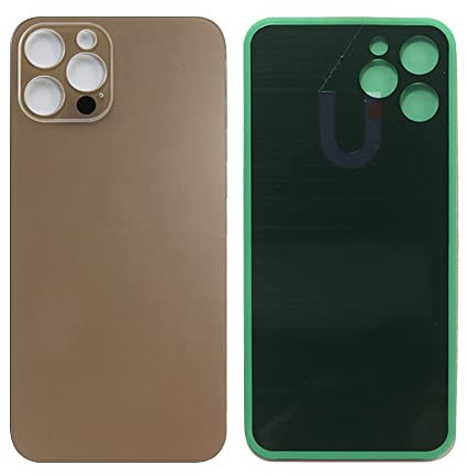 Replacement Back Glass for iPhone 12 Pro Case Big Camera Hole Housing (Gold)