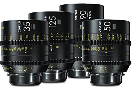 DZOFILM Cine Lens Vespid Prime 4-Lens Kit (35/50/125 T2.1 + Macro 90 T2.8) metric