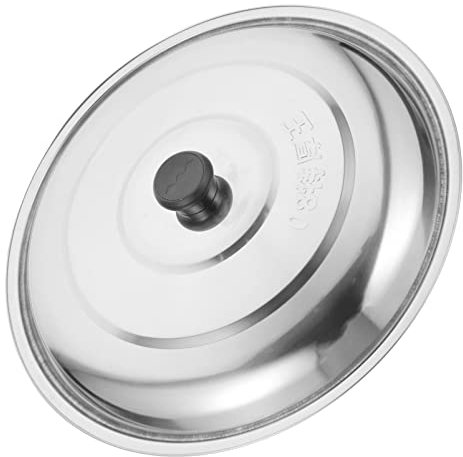 Couvercle Universel en Acier Inoxydable pour Casseroles Poêles 35Cm Couvercle De Poêle De Remplacement Couvercle De Poêle Couvercle De Wok avec Bouton Couvercles en