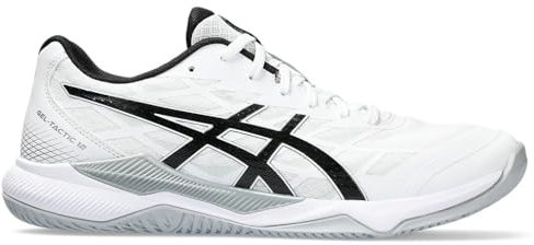 ASICS Herren Gel-Tactic 12 Sneaker, weiß/schwarz, 46 EU