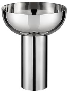blomus Vase MIYABI | Blumenvase aus hochwertigem Edelstahl | Dekovase Farbe Silber | Größe L | 17L x17B x 21H cm