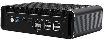 Micro Firewall Appliance, Mini PC, pFsense Plus, OPNsense, VPN, Router PC, Alder Lake-N 12th Gen N100, HUNSN RJ47, 6 x 2.5GbE I226-V, 2 x HDMI2.1, TF, Type-C, 32G DDR5 RAM, 1TB SSD