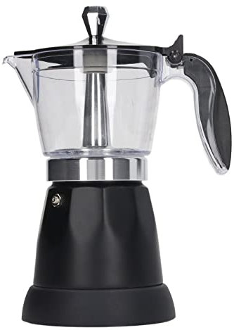 UPQRSG Cafeteras Moka Eléctricas de 6 Tazas, Cafeteras Eléctricas Transparentes, Cafetera de 300 Ml, Máquina de Café Expreso Superior Transparente Portátil(UE 220-240V)