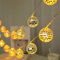 EONANT Disco Ball String Lights 3M 20 LED Battery Operated for Indoor Outdoor Patio Party Yard Decoration (Warm White 20LED)