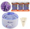 Waxing Warmer Wax kit for Hair Removal Wax Pot for Waxing Professional with Bowl 3 Bags Wax Beads and Applicator Sticks at Home Wax Machine for Full Body Waxing (Lavender White Pot)