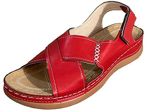 Sandale Orthopédiques Femme Ete Pieds Sensibles Chaussures Larges Confortable Sandales À Bout Ouvert Randonnee Chaussures De Loisirs Confortables Décontractées