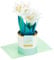 Hallmark Osterkarte Pop Up Karte 3D Weiße Lilie Blumen und Vase Design Religiöse Osterkarte Weiß Gold