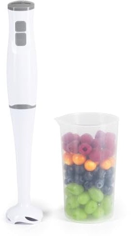 GOURMETmaxx Standmixer & Smoothie Maker - mit stabilen Edelstahlklingen | Elektrischer Blender mit 700 ml Mixbehälter & abnehmbaren Mixaufsatz | Kompaktes Design mit rutschfesten Handgriffen [400 W]