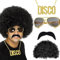 70er Jahre Bekleidung Herren,80er Jahre Outfit Herren,Perücke Herren,Vokuhila Perücke Herren,Hippie Kostüm Herren,Hippie Kostüm,Afro Perücke,Geeignet Für Cosplay, Halloween, Kostümfeste