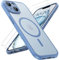 TOCOL Magnetic for iPhone 15 Case 6.1-Inch, Fit for MagSafe, Upgraded [Full Camera Protection], [14FT Military Grade Drop Tested] Shockproof Slim Translucent Matte Back Phone Cover (Light Blue)