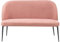 Modernes 2-Sitzer Küchensofa Stoff rosa Metallbeine schwarz Osby