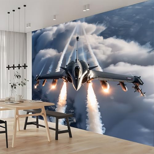 Fototapete Flugzeuge Militär 200x140 cm Tapete Wandtapete Wanddeko Design Mustertapete Wand Dekoration Wohnzimmer Schlafzimmer Büro Flur