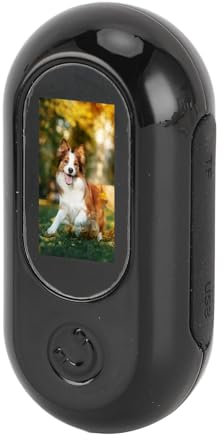 GOWENIC 1080P Haustier-Sportkamera mit Clip-Gurt auf der Rückseite, Anti-Shake-First-Person-Ansicht, Hundehalsband-Kamera für Videoaufnahmen Im Innen- und Außenbereich, (Black)