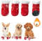 agctrler Hundeschuhe Pfotenschutz wasserdichte, rutschfeste Hundeschuhe Pfotenschutz Outdoor für kleine mittlere Hunde Herbst Winter(Rot)
