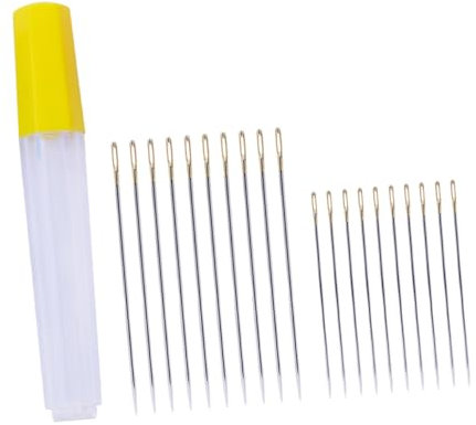 SEWOART 20-teiliges Nadelset Mit Großem Loch Nähnadeln Aus Kohlenstoffstahl Für Stickerei Und Näharbeiten Mit Aufbewahrungsbehälter