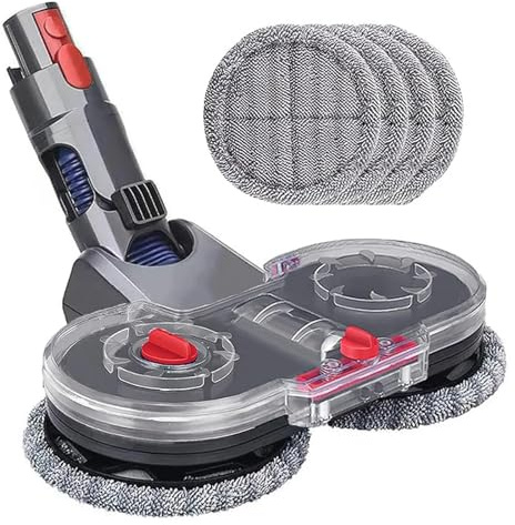 Electric Mop Head Attachment For Dyson V7 V8 V10 V11 V15 Vacuum Cleaner Wet & Dry Mop Cleaning Head Floor Brush Replacement(Dark Grey)