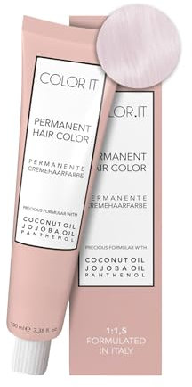 COLOR.IT by BM - Permanente Haarfarbe in Salonqualität, 100ml (12.119 Superaufheller Platinblonde Hellviolett, 1er Pack)