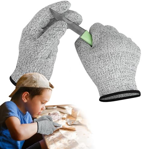 Chumix Gant Anti Coupure 1 Paire, Certifié EN 388, Gants Anti Coupure de Niveau 5, Gants de Travail Anti Coupure à l'usure Pour Cuisine, Jardinage et Activités DIY（XS）