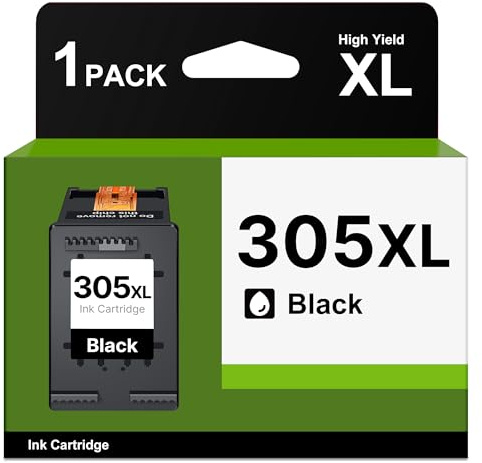 305 XL Schwarz Kompatibel für HP 305 Druckerpatronen 305XL für HP Deskjet 2820e Patronen 4220e Envy 6020e 6000 6400 6032e 6420e 6032 6020 6010 (1er-Pack, 305XL Schwarz)