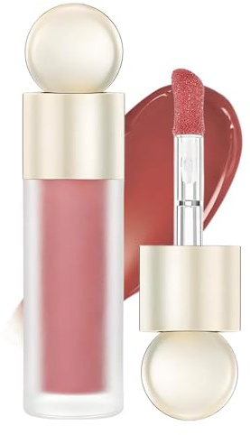 Liquid Blush For Cheeks, Muted Rosewood, Angled Wand Applicator, 1-Pack | Frosted Translucent Tube Keeps Shade Visible, Pale Gold-Toned Cap, For Daily Make-Up Routines And Later Touch-Ups