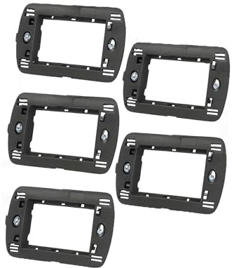 Topolenashop Set da 5 Supporti Compatibili BTicino Living International e Living Light Telaio Universale per Placche, Interruttori e Frutti Elettrici Montaggio Facile su Scatole Standard 503 460287