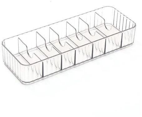 Kabel-Organizer-Box, stabile Schreibtisch-Aufbewahrung, mehrere Fächer, Aufbewahrungsbox für Fernbedienung, Ladegerät, Kabel, Zuhause, Büro, Weiß (Transparentes Grau)