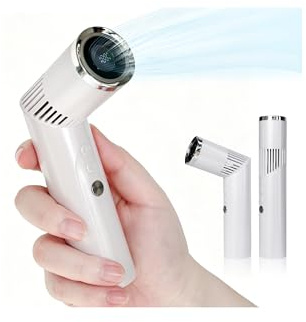 Mini Ventilatore Portatile, Ventilatore Ricaricabile Tramite USB, Ventilatore Tascabile Dotato di torcia, ideale per la casa, l'ufficio, la camera da letto, i viaggi e le attività all'aperto (White)