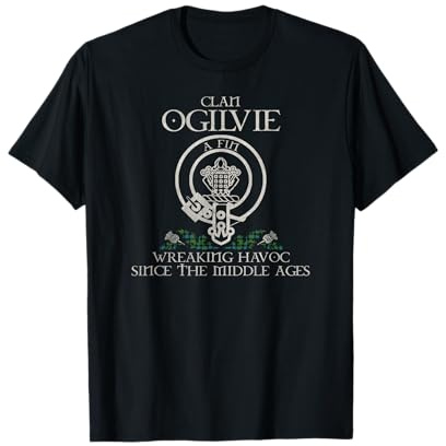 Clan Ogilvie Crest, Surname, Scottish Heritage Vintage T-Shirt