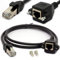 CentBest 1 m di cavo di prolunga Ethernet RJ45 Cat 5e/5 Cat 6 maschio a femmina schermato a vite montaggio pannello internet LAN cavo di rete
